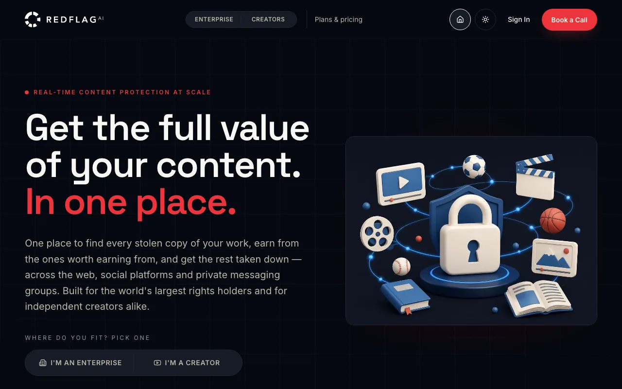 Redflag AI — Content intelligence across text, image, video and audio.